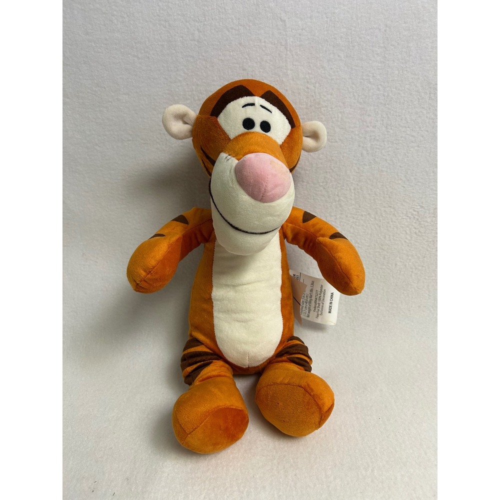 Kidcore Disney Tigger Plush OS Orange Winnie the Pooh Striped Stuffed Animal Toy